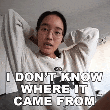 I Dont Know Where It Came From Kaiti Yoo GIF - I Dont Know Where It Came From Kaiti Yoo I Have No Idea Where This Thing Came From GIFs