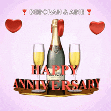 Happy Anniversary Champagne GIF