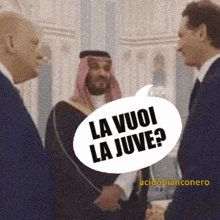 a speech bubble with la vuoi la juve written on it