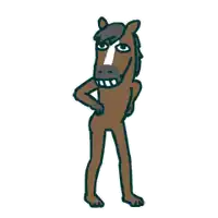 a cartoon of a horse with a human body