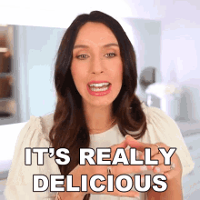 Its Really Delicious Shea Whitney GIF - Its Really Delicious Shea Whitney Its So Yummy GIFs
