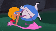 Alice In Wonderland Croquet GIF - Alice In Wonderland Croquet Alice Flamingo GIFs