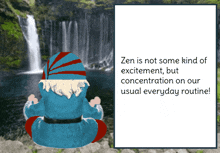 Gnome Zen Moment GIF - Gnome Zen Moment Waterfall GIFs