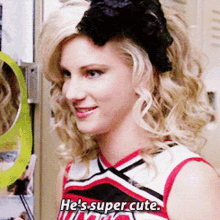 Glee Brittany Pierce GIF - Glee Brittany Pierce Hes Super Cute GIFs