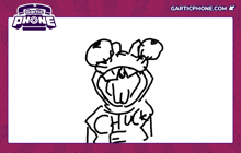 a drawing of a frog is displayed on a gartic phone website