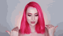 Evelina Forsell Pink Hair GIF - Evelina Forsell Pink Hair Pink Makeup GIFs
