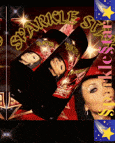 a sparkle star advertisement with a woman in the middle