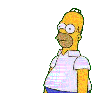 The Simpsons Homer Simpson Sticker - The Simpsons Homer Simpson Hiding Stickers