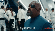 Shields Up Nick Fury GIF - Shields Up Nick Fury The Marvels GIFs