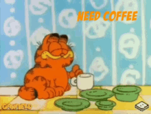 Garfield Need GIF - Garfield Need Coffee GIFs