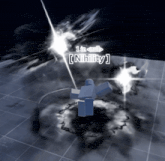 a video game character is surrounded by smoke and says nhility
