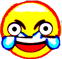 cursed laughing crying emoji | Sticker