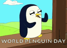world penguin day penguins penguin day gunter adventure time