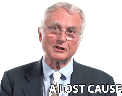 A Lost Cause Richard Dawkins Sticker - A Lost Cause Richard Dawkins Big Think Stickers