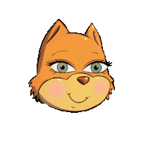 a cartoon drawing of a cat with a surprised look on his face