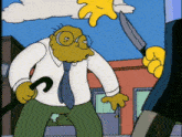 Simpsons Hans Moleman GIF - Simpsons Hans Moleman Knife GIFs