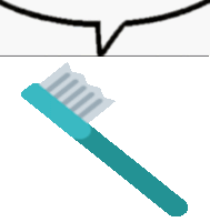 Toothbrush Bubble Chat Sticker - Toothbrush Bubble Chat Stickers
