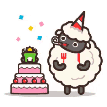 生日快乐 GIF - Sheep Happybirthday Birthday GIFs