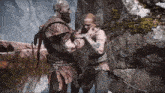 Kratos Beating Up Baldur Kratos GIF - Kratos Beating Up Baldur Kratos God Of War GIFs