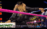 a woman is in a wrestling ring and says soon to be women 's champion