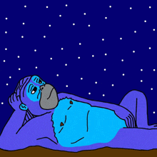 a cartoon of a gorilla laying down with a thought bubble above him