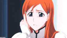 a close up of a girl 's face with a watermark that says baseosrexd