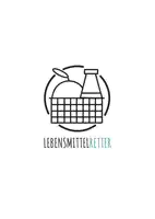 a logo for lebensmittelretter with a basket of fruit and a bottle