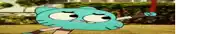 gumball from the amazing world of gumball is holding a sword in his hand and looking angry .