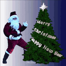 Merry Christmas Happy New Year GIF - Merry Christmas Happy New Year Santa Claus GIFs