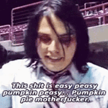 Gerard Way Swearing About Pumpkins GIF - Gerard Way Swearing About Pumpkins Mcr GIFs