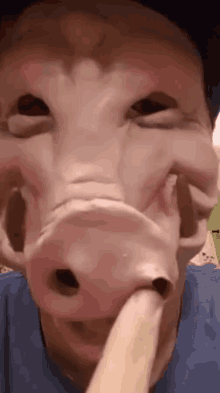pig mask snot bubble pop bubble snot