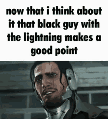 Now That I Think About It Guy With Lightning GIF