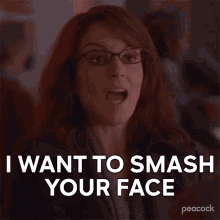 I Want To Smash Your Face Liz Lemon GIF - I Want To Smash Your Face Liz Lemon Tina Fey GIFs