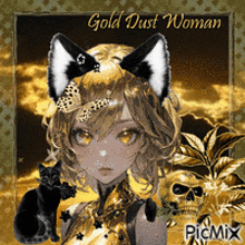 Gold And Black Elegrance Gold Dust Woman GIF - Gold And Black Elegrance Gold Dust Woman Cat Girl GIFs