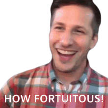 how fortuitous andy samberg esquire how lucky happened by chance