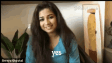 Shreyaghoshal Headyes GIF - Shreyaghoshal Headyes Shreya GIFs