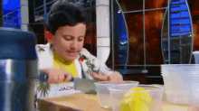 That'S His "Serious Chopping" Face GIF - Master Chef Junior Fox Chopping GIFs