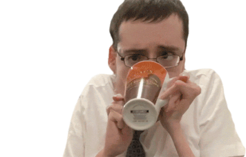 Drinking Tea Sticker - Drinking Tea Coffee Stickers
