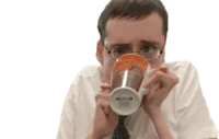 Drinking Tea Sticker - Drinking Tea Coffee Stickers