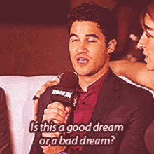 Darren Criss Is This A Good Dream Or A Bad Dream GIF
