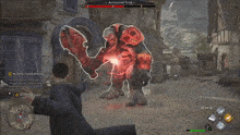 a screenshot of a video game where a troll is being attacked by a man
