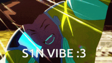a cartoon of a man with the words sin vibe : 3 above him