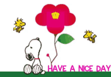 Snoopy Have A Nice Day GIF - Snoopy Have A Nice Day Flower GIFs