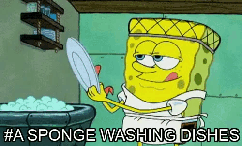 Spongebob on sale washing dishes