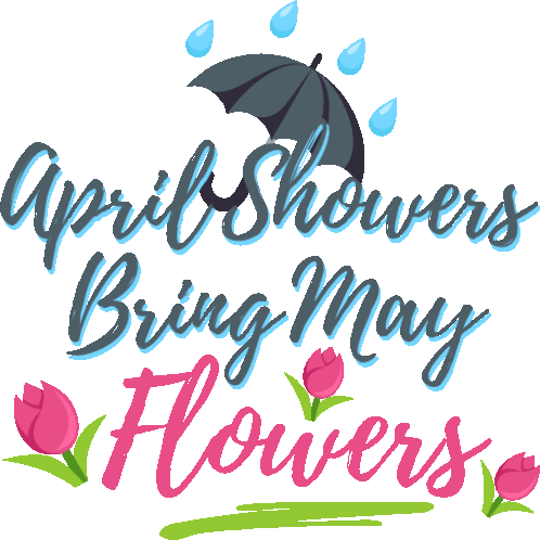 April Showers Bring May Flowers Spring Fling Sticker - April Showers ...
