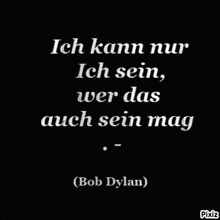 a black background with white text that says ich kann nur ich sein