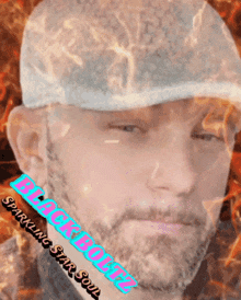 a man with a beard wearing a hat and the words sparkling star soul on the bottom