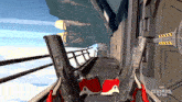 a video game called deadpool vr shows a person holding a gun