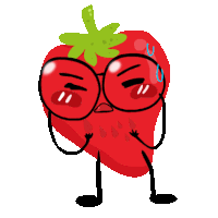 Strawberry Red Sticker