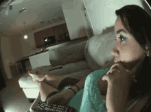 Young Woman Watching Tv Or Something GIF - Young Woman Watching Tv Or Something GIFs